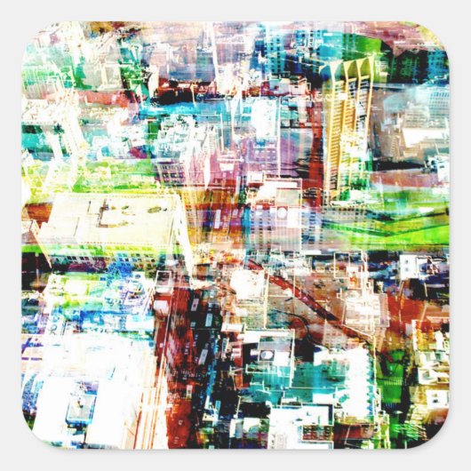 Sticker Carré Metropolis VI (Devant)