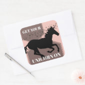Sticker Carré Mettez Votre Unicorne ! (Enveloppe)