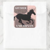Sticker Carré Mettez Votre Unicorne ! (Sac)