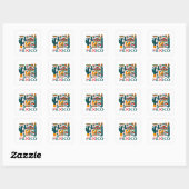STICKER CARRÉ MEXIQUE (Feuille)