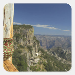 Sticker Carré Mexique, Chihuahua, Copper Canyon. Vue de