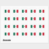 Sticker Carré Mexique - Drapeau mexicain (Feuille)