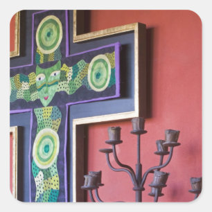 Sticker Carré Mexique, État de Guanajuato, San Miguel. Casa de 