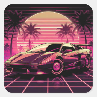 Sticker Carré Miami Dreams