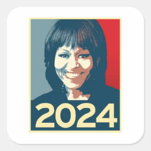 Sticker Carré Michelle Obama 2024