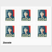 Sticker Carré Michelle Obama 2024 (Feuille)