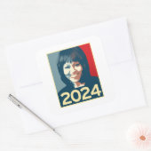 Sticker Carré Michelle Obama 2024 (Enveloppe)
