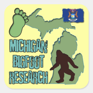 Sticker Carré Michigan Bigfoot