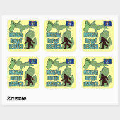 Sticker Carré Michigan Bigfoot (Feuille)
