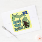 Sticker Carré Michigan Bigfoot (Enveloppe)