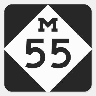 Sticker Carré Michigan M-55
