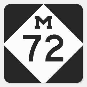 Sticker Carré Michigan M-72