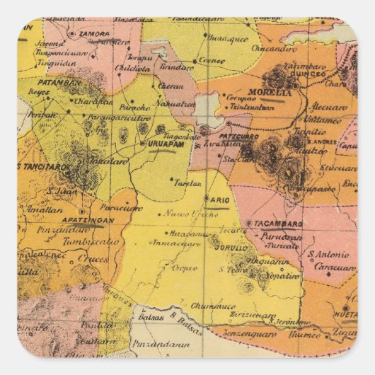 Sticker Carré Michoacan, Mexique (Devant)