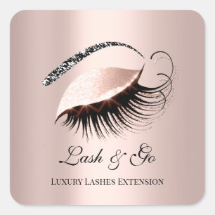 Sticker Carré Microlame d'extension de la barre de maquillage ro