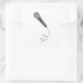 Sticker Carré Microphone Mike ~ Audio Sound Music (Sac)