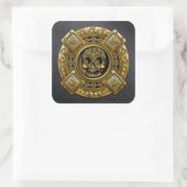 Sticker Carré Mictlantecuhtli - Dieu de la mort aztèque (Sac)