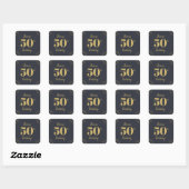 Sticker Carré Midnight Gold Milestone (Feuille)