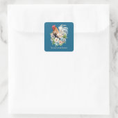 Sticker Carré mignon amateurs de poulet au coq Country ajouter l (Sac)