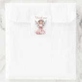 Sticker Carré Mignon Heavenly Angel merci (Sac)