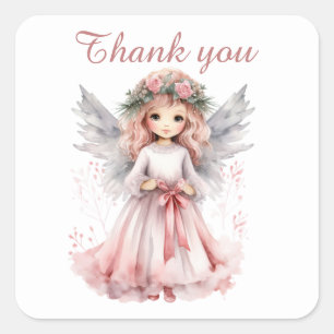 Sticker Carré Mignon Heavenly Angel merci