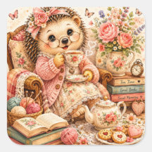 Mignon Hérisson Thé Moment Tricot Cottagecore 