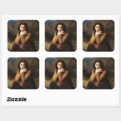 Sticker Carré Mignon Innocence d'une adolescente, Bouguereau (Feuille)