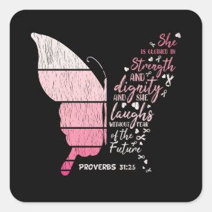 Sticker Carré Mignonne, je suis la tempête Guerrière survivante