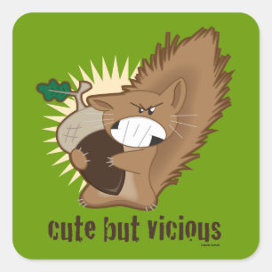 Sticker Carré Mignonne Mais Vicieux