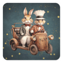 Mignons lapins de Noël vintage