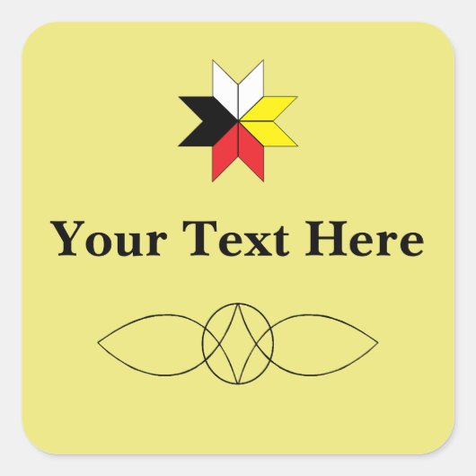 Sticker Carré Mi'kmaq/Celtique (Devant)