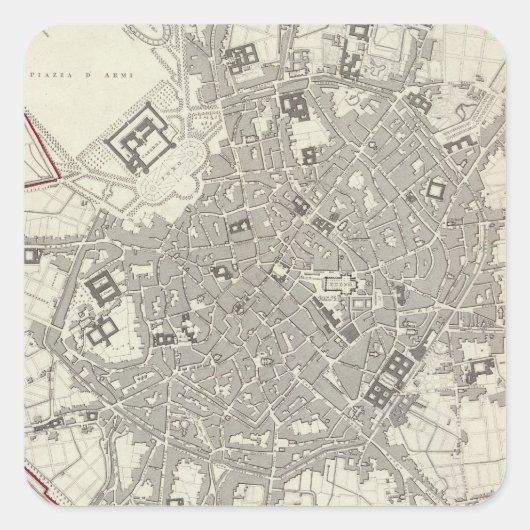 Sticker Carré Milan Milano (Devant)