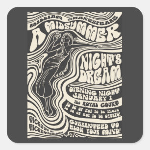 Sticker Carré Milieu de l'été de l'amour