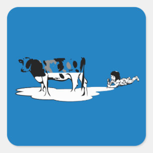 Sticker Carré Milky girl