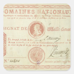 Sticker Carré Mille billets de livre avec Louis XVI