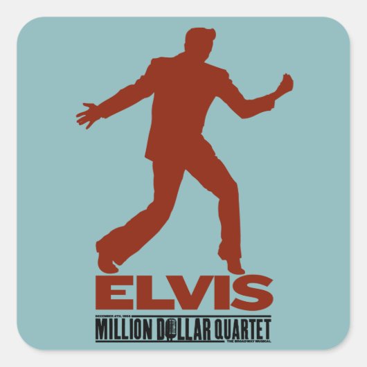 Sticker Carré Million Dollar Quartet Elvis (Devant)