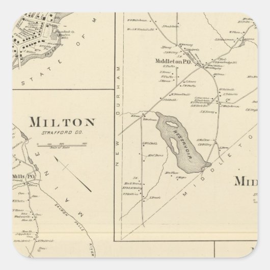 Sticker Carré Milton, Strafford Co (Devant)