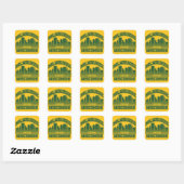 Sticker Carré Milwaukee, Wisconsin (Feuille)