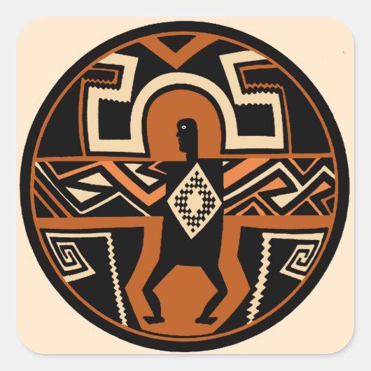 Sticker Carré Mimbres Warrior (Devant)
