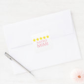 Sticker Carré Mimi cinq étoiles (Enveloppe)