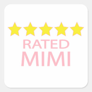 Sticker Carré Mimi cinq étoiles