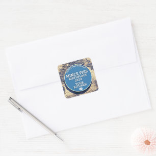 Sticker Carré Mince Pies Lieu de naissance 2024 Votre lieu de na