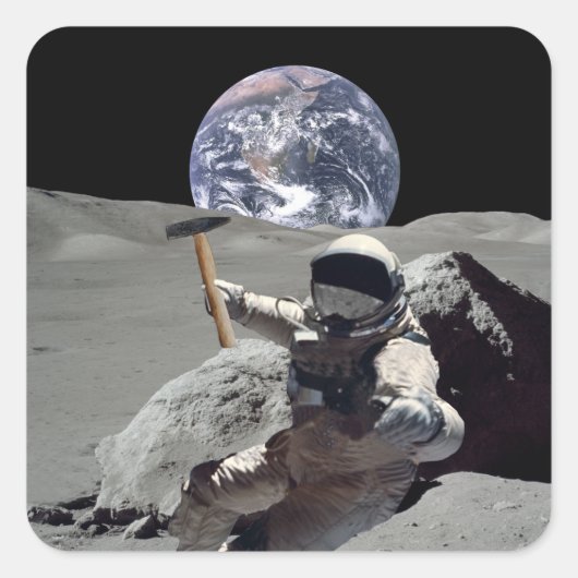 Sticker Carré Mine La Lune (Devant)