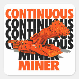 Sticker Carré mineuse continue