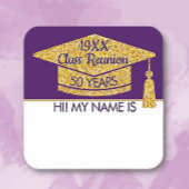 Sticker Carré Mingle ! Portez cette balise nom de réunion de cla