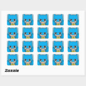 Sticker Carré Mini Batman en cours d'exécution (Feuille)