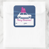 Sticker Carré Mini Cooper - Trafic de Noël (Sac)