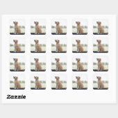 Sticker Carré Mini doodle doré (Feuille)