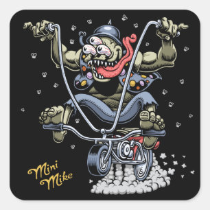 Sticker Carré Mini Mike