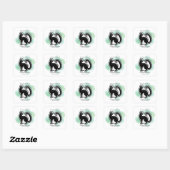 Sticker Carré Mini-panthère de chat noir (Feuille)
