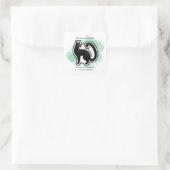 Sticker Carré Mini-panthère de chat noir (Sac)